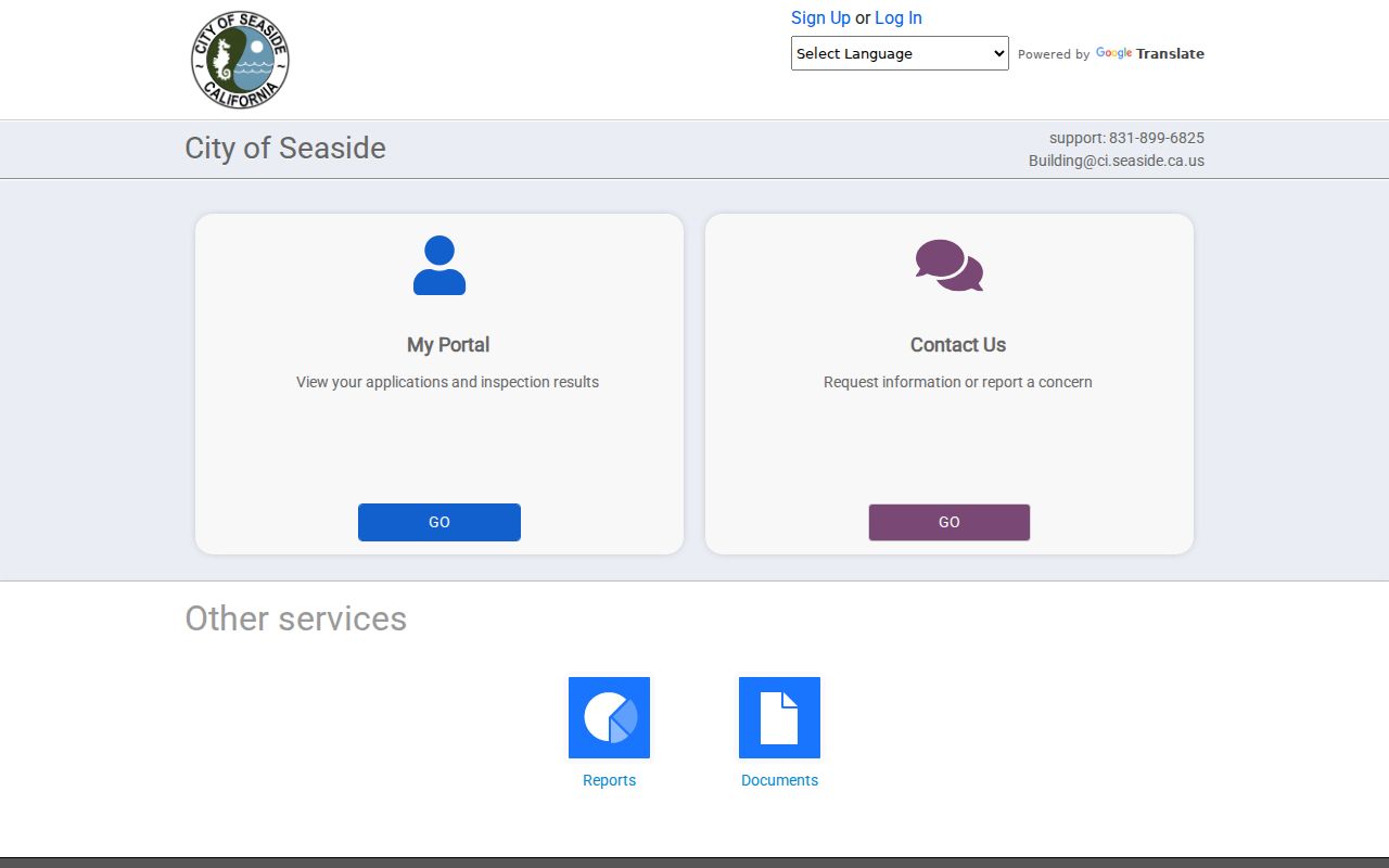 Seaside people search through the SmartGov permit and documents portal